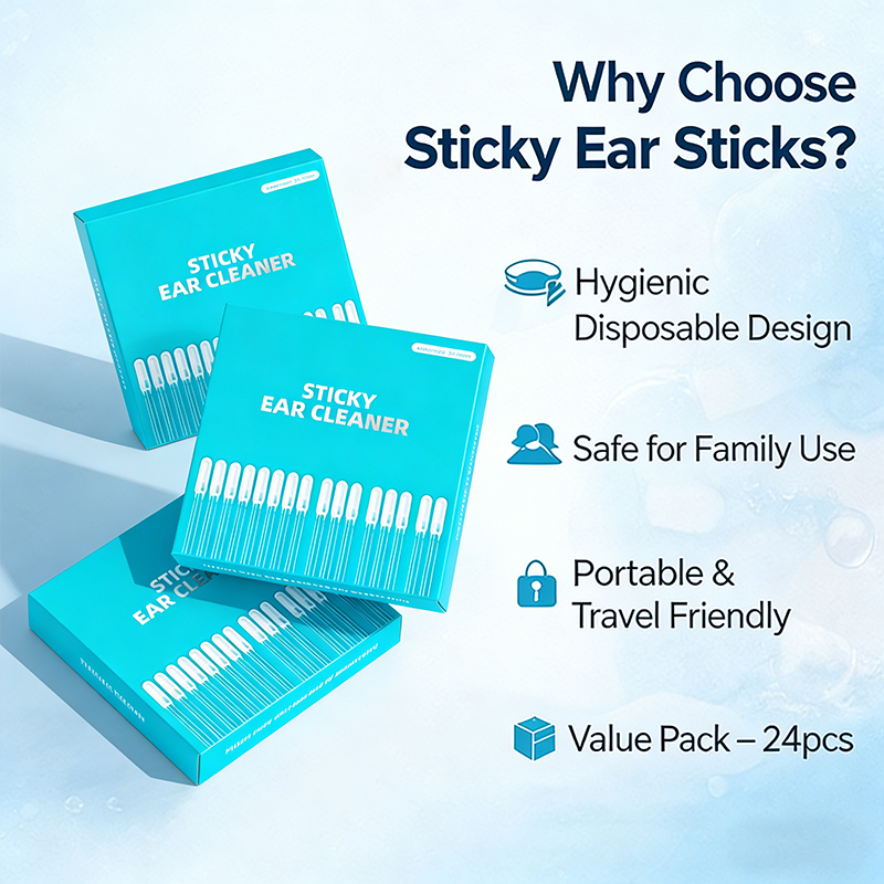 🔥Last Day 70% OFF 💦Sticky Ear Cleaning Sticks – Gentle, Visible Ear Care
