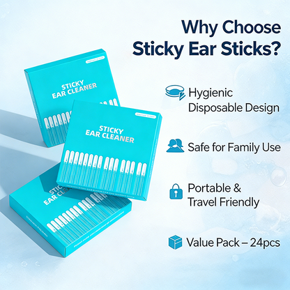 🔥Last Day 70% OFF 💦Sticky Ear Cleaning Sticks – Gentle, Visible Ear Care