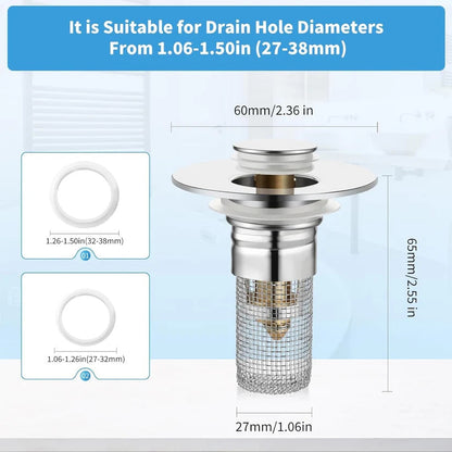 🔥Black Friday Sale: Bathroom Sink  Universal Pop Up Sink Drain Filter